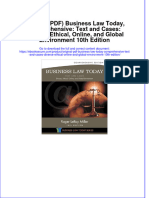 (Original PDF) Business Law Today, Comprehensive: Text and Cases: Diverse, Ethical, Online, and Global Environment 10th Edition