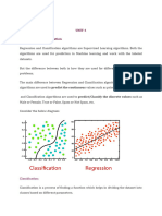 UNIT-1 Regression vs. Classification