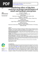 Mediating Effect of Big Data Analytics On Project Performance of Small and Medium Enterprises