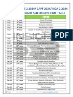 60 Days Time Table - CDS Nda Capf