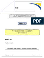 Physical Sciences June Exams 2024 - Grade 11