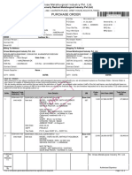 Purchase Order: (Formerly Rashmi Metallurgical Industry PVT - LTD.)