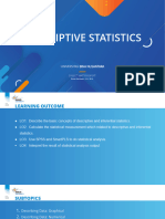 Introduction To Statistical Programming - PPT Week 2 - Descriptive Statistics