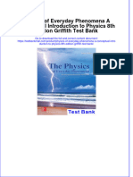 Full Download PDF of Physics of Everyday Phenomena A Conceptual Introduction To Physics 8th Edition Griffith Test Bank All Chapter