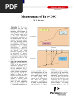 Measurement of TG by DSC