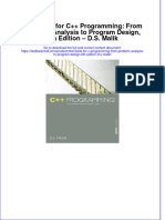 Full Download PDF of Test Bank For C++ Programming: From Problem Analysis To Program Design, 6th Edition - D.S. Malik All Chapter