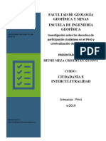 Derechos de Participación Ciudadana y Criminalización de Las Protestas