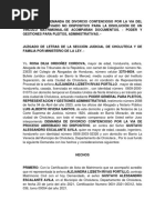 Demanda de Divorcio Internacional Privado