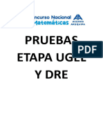 Pruebas Etapa Ugel y Dre - Concurso Nacional de Matematica