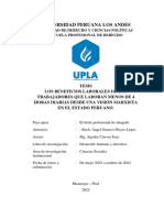 Los Beneficios Laborales de Los Trabajadores Que Laboran Menos de 4 Horas Diarias Desde Una Visión Marxista en El Estado Peruano.