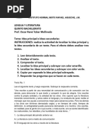 Textos para Localizar La Idea Principal y Secundarias