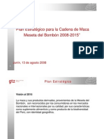 Plan Estratégico de La Cadena de Maca