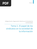 Tema 1. El Papel de Los Sindicatos en La Sociedad de La Información