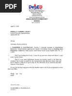 Intent Letter For Transfer