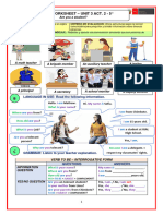 English Worksheet - 5° - Unit 3 Act. 2