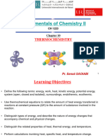 Fundamentals of Chemistry II Chapter 10 - THERMOCHEMISTRY