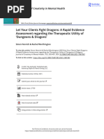 Let Your Clients Fight Dragons A Rapid Evidence Assessment Regarding The Therapeutic Utility of Dungeons Dragons