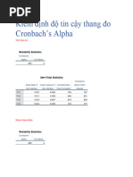 Dữ liệu chạy SPSS