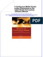 5189full Download PDF of Physics of Continuous Matter Exotic and Everyday Phenomena in The Macroscopic World 2nd Lautrup Solution Manual All Chapter