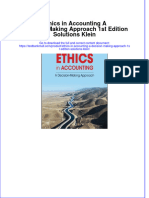 Full Download PDF of Ethics in Accounting A Decision-Making Approach 1st Edition Solutions Klein All Chapter