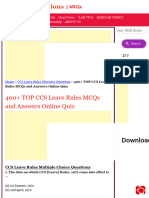 400+ TOP CCS Leave Rules MCQs and Answers Online Quiz 2023