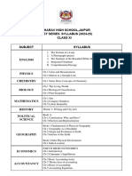 Class 11 Test Series Syllabus