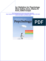 Full Download PDF of Test Bank For Statistics For Psychology 6/E 6th Edition Arthur Aron, Elaine N. Aron, Elliot Coups All Chapter