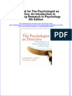 Full Download PDF of Test Bank For The Psychologist As Detective: An Introduction To Conducting Research in Psychology 6th Edition All Chapter