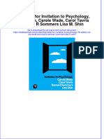 Full Download PDF of Test Bank For Invitation To Psychology, 7th Edition, Carole Wade, Carol Tavris Samuel R Sommers Lisa M. Shin All Chapter