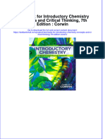 Full Download PDF of Test Bank For Introductory Chemistry Concepts and Critical Thinking, 7th Edition: Corwin All Chapter