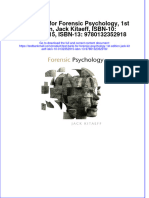 Full Download PDF of Test Bank For Forensic Psychology, 1st Edition, Jack Kitaeff, ISBN-10: 0132352915, ISBN-13: 9780132352918 All Chapter