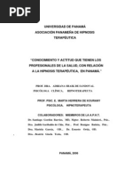 Investigacion de La Apreciacion de La Hipnosis en Panama