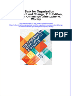 Full Download PDF of Test Bank For Organization Development and Change, 11th Edition, Thomas G. Cummings Christopher G. Worley All Chapter