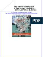 Full Download PDF of Test Bank For Fundamentals of Abnormal Psychology, 9th Edition, Ronald J. Comer, Jonathan S. Comer All Chapter