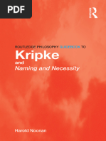 Harold Noonan Routledge Philosophy GuideBook To Kripke and Naming and Necessity