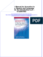 Full Download PDF of Solution Manual For Acoustics in Hearing, Speech and Language Sciences: An Introduction LLV: 0132897083 All Chapter