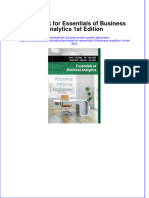 Full Download PDF of Test Bank For Essentials of Business Analytics 1st Edition All Chapter