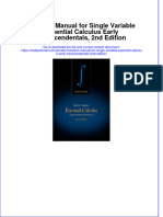 Full Download PDF of Solution Manual For Single Variable Essential Calculus Early Transcendentals, 2nd Edition All Chapter