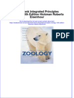 Full Download PDF of Test Bank Integrated Principles Zoology 14th Edition Hickman Roberts Eisenhour All Chapter