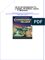 Full Download PDF of Test Bank For An Introduction To Community Health, 7th Edition: James F. McKenzie All Chapter