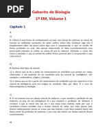 Biologia - Gabarito 1º E.M. - Volume 1