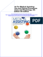 Test Bank For Medical Assisting: Administrative and Clinical Procedures With Anatomy and Physiology, 5th Edition 5th Edition