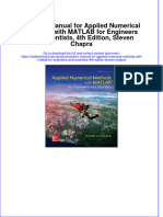 Full Download PDF of Solution Manual For Applied Numerical Methods With MATLAB For Engineers and Scientists, 4th Edition, Steven Chapra All Chapter