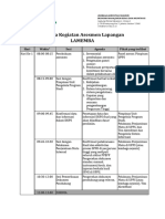 Agenda Kegiatan Asesmen Lapangan LAMEMBA