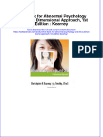 Full Download PDF of Test Bank For Abnormal Psychology and Life A Dimensional Approach, 1st Edition: Kearney All Chapter