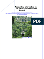 Full Download PDF of Financial Accounting Information For Decisions 6th Edition Wild Solutions Manual All Chapter