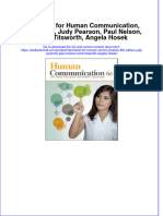 Full Download PDF of Test Bank For Human Communication, 6th Edition, Judy Pearson, Paul Nelson, Scott Titsworth, Angela Hosek All Chapter