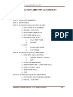 Implementation of A Linked List: Algorithm