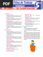 El Adverbio y Su Clasificacion para Quinto Grado de Secundaria