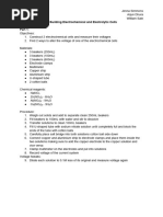 Electrochem Lab Report